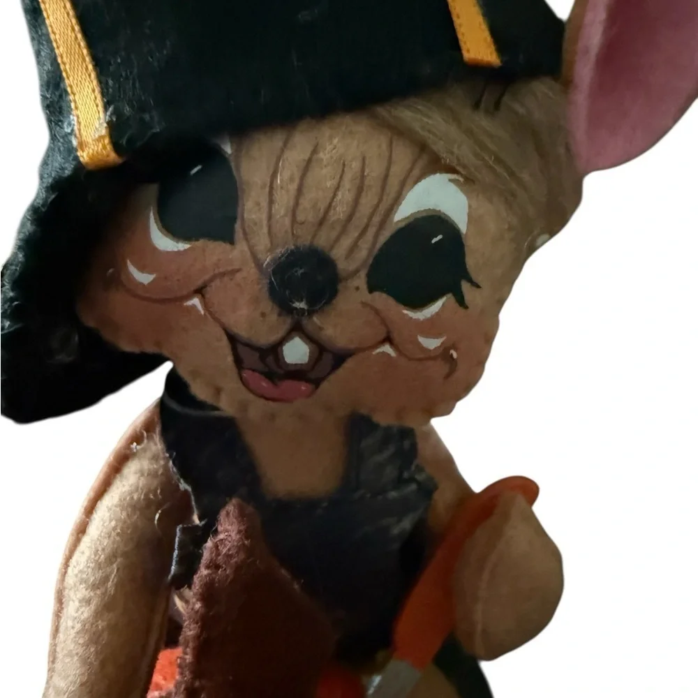 🎃 Annalee 6” Pumpkin Carving Mouse – Halloween Collectible